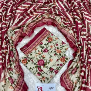 3 Piece Printed MultiColor Lawn Unstitched Suit
